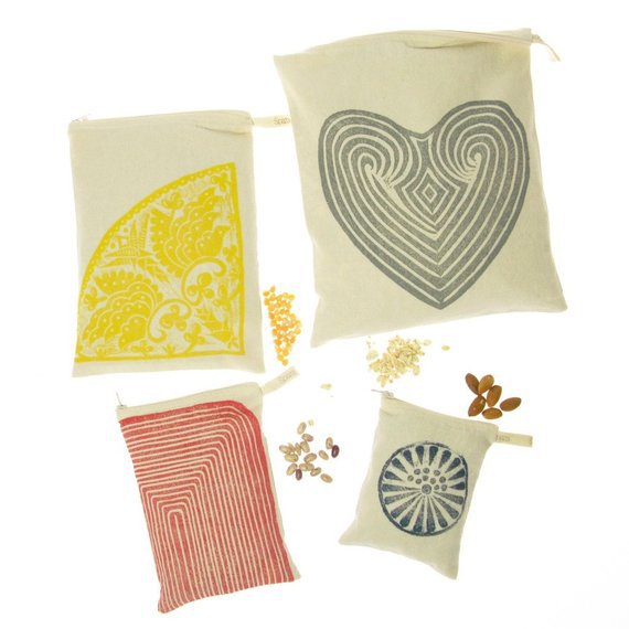 零廢物生活中不可或缺的伙伴 織物拉鏈鎖袋與可重復使用棉花存儲袋